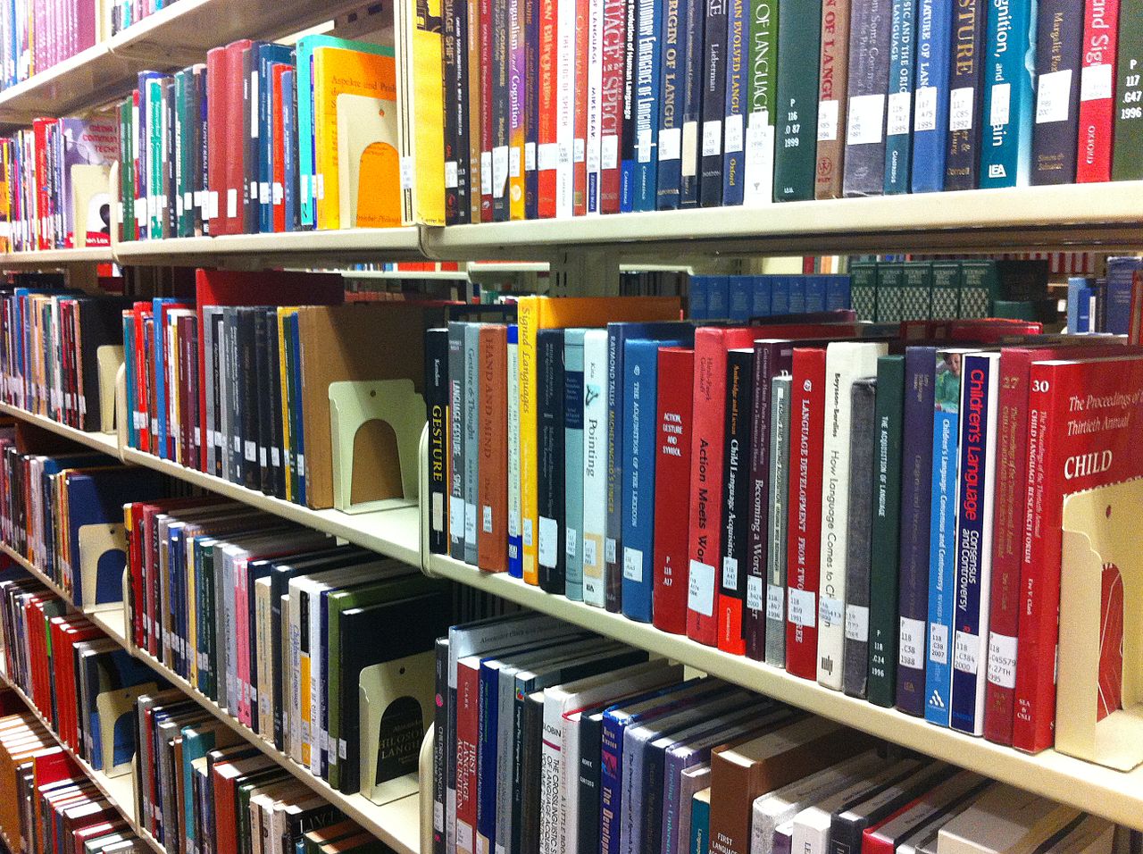 Source: https://commons.wikimedia.org/wiki/File:Shelves_of_Language_Books_in_Library.JPG